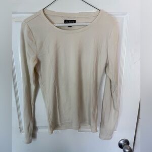 J. crew ribbed long sleeve, cream, size small